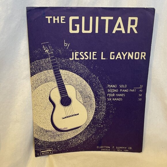 The Guitar Piano Solo Sheet Music Jessie Gaynor 1921 Clayton F. Summy Co. - Picture 2 of 7